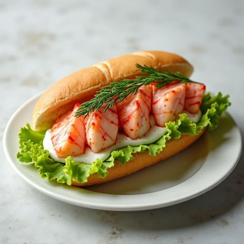 Lightened-Up Fresh Lobster Roll with Lemon-Herb Mayo