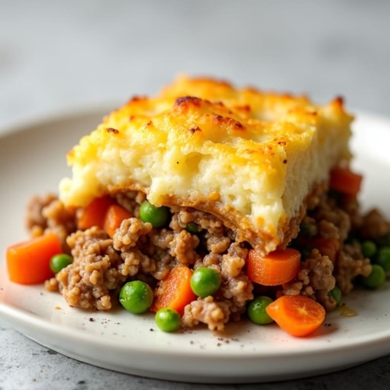 Hearty Lean Ground Turkey Shepherd's Pie with Creamy Cauliflower Topping