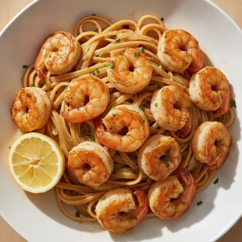 Garlic Butter Shrimp Scampi with Linguine