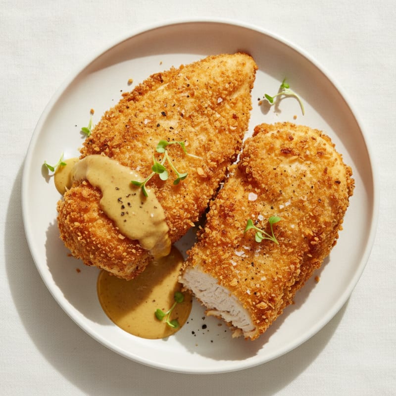 Buttermilk Fried Chicken with Honey Mustard