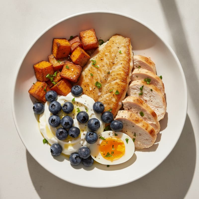Blueberry Greek Yogurt Tilapia Bowl