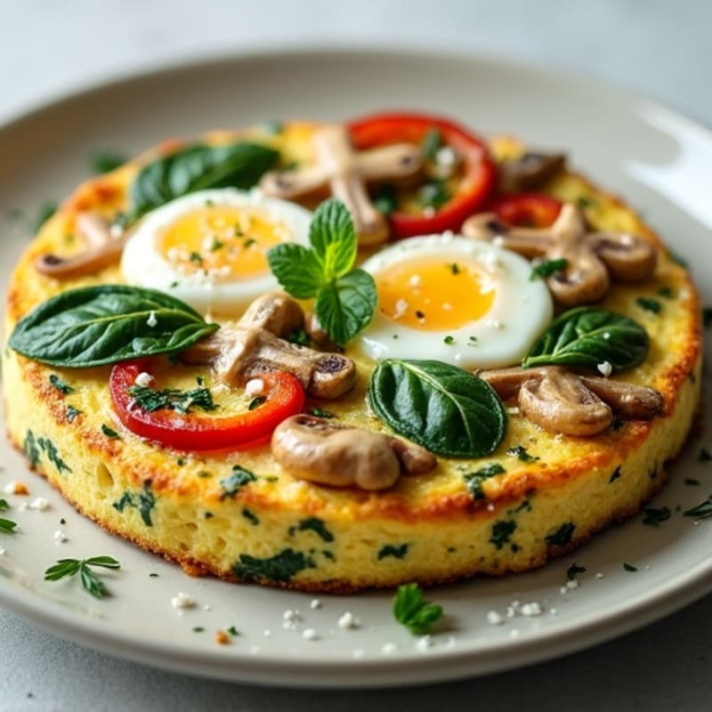 Spinach Mushroom Egg White Frittata