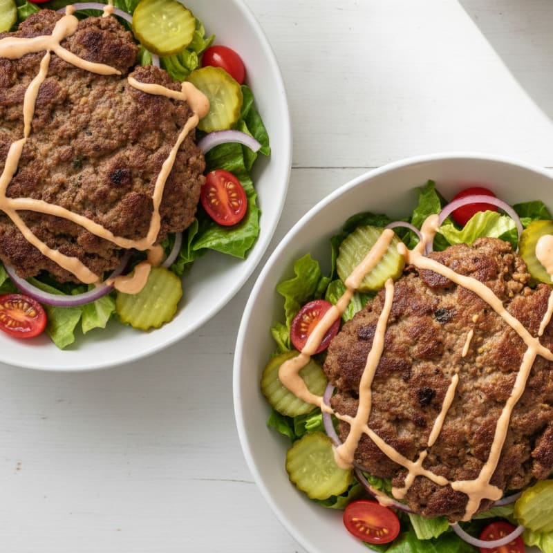 Smash Burger Bowls with Special Sauce