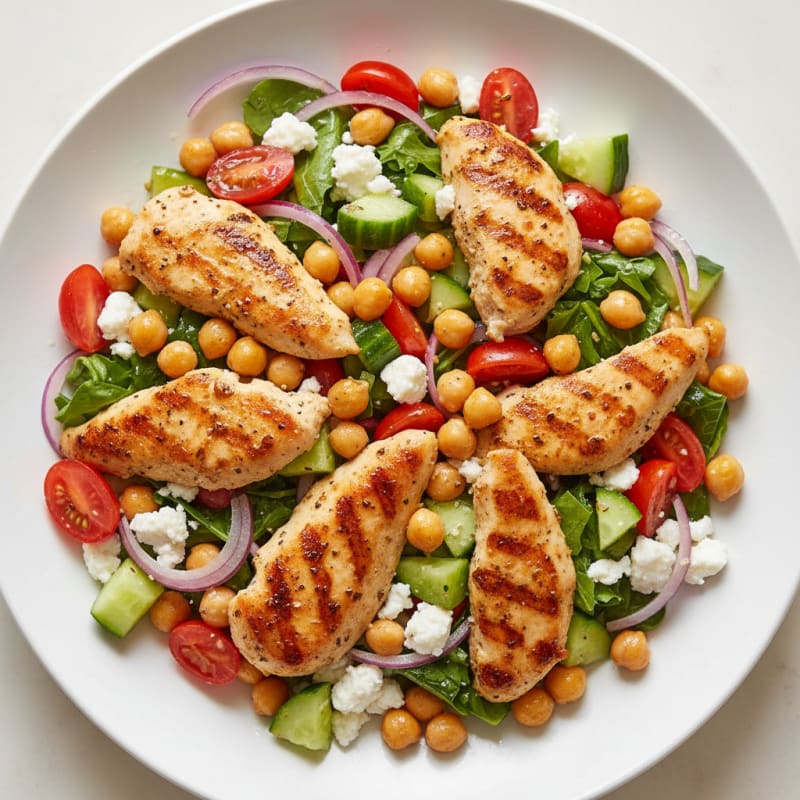 Mediterranean Chickpea and Feta Salad