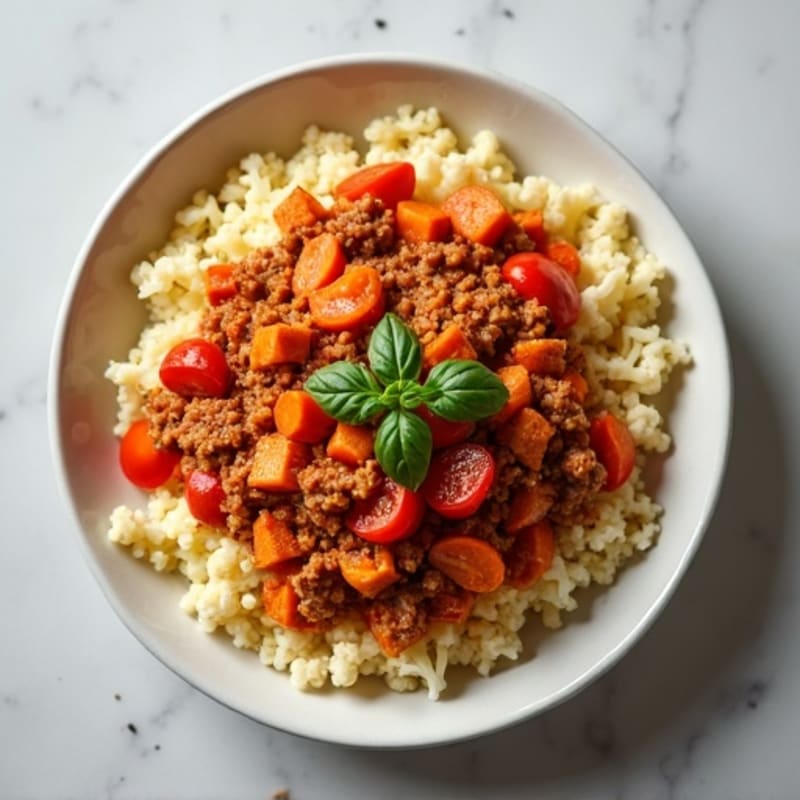 Lean Turkey Cauliflower Bolognese