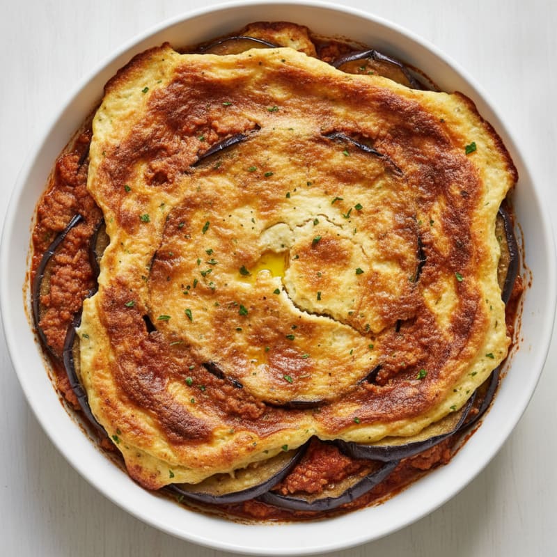 Lamb and Eggplant Moussaka Bake