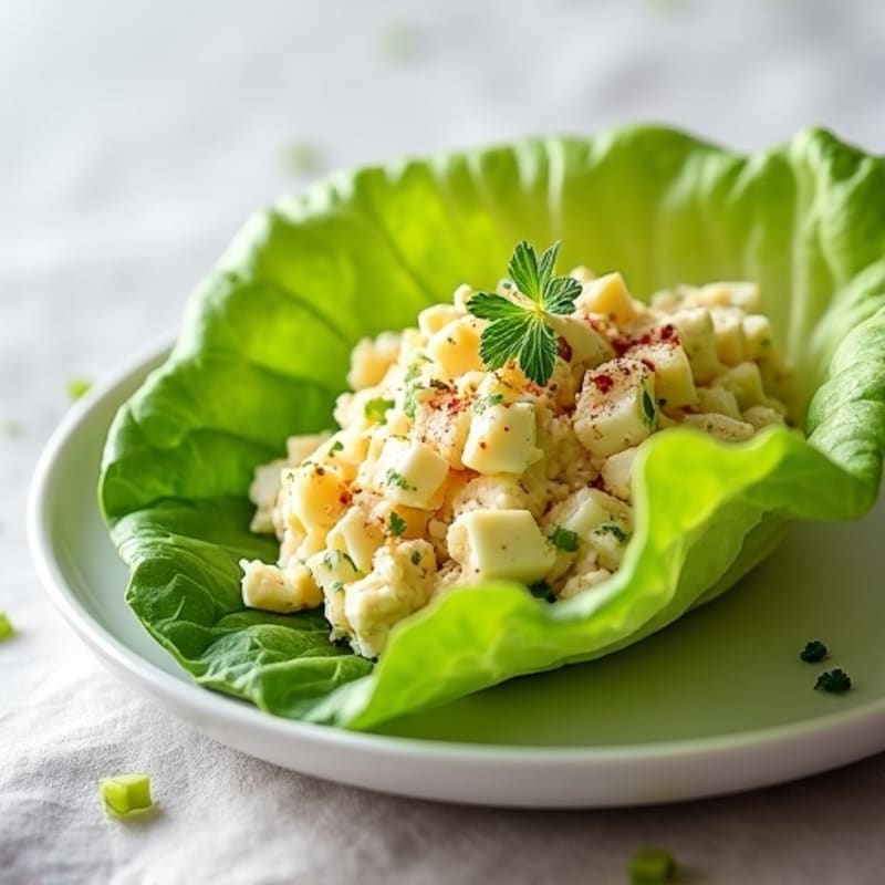 Creamy Greek Yogurt Egg Salad Lettuce Wrap