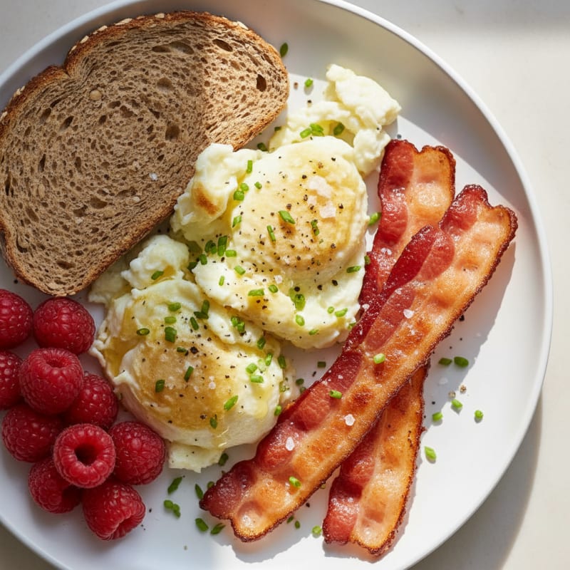 High-Protein Turkey Bacon & Egg White Plate