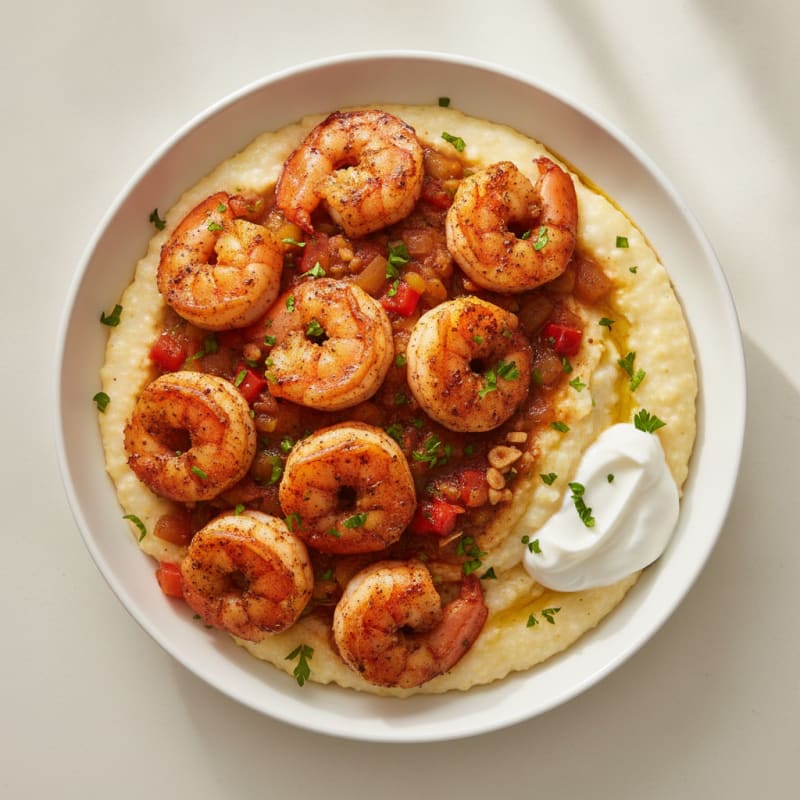 Cajun Shrimp and Creamy Grits