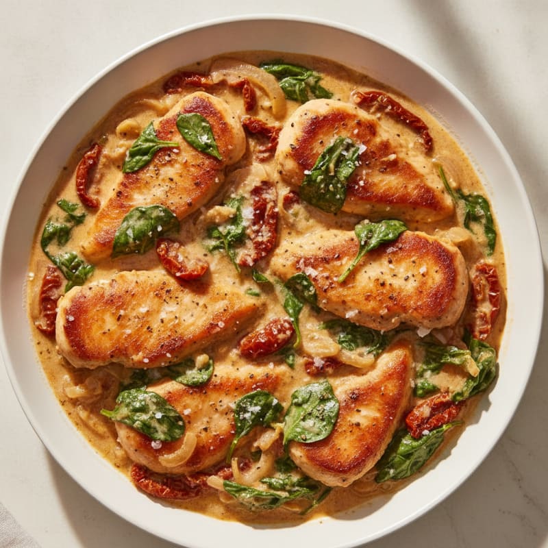 Tuscan Chicken Skillet with Sun-Dried Tomatoes