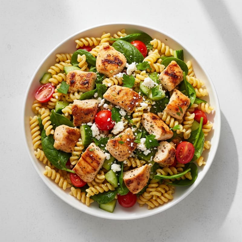 Lemon-Herb Chicken Pasta Salad