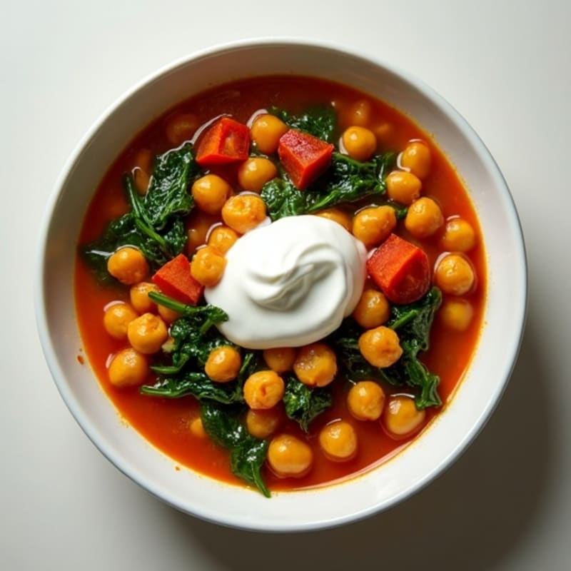 Hearty Spiced Chickpea and Spinach Stew