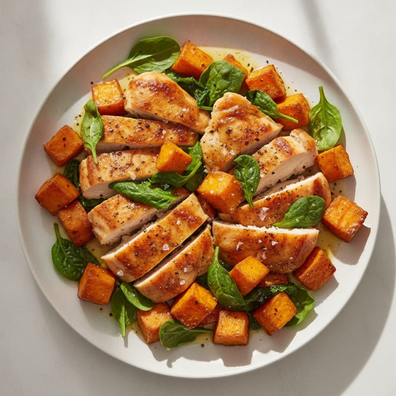 Honey Glazed Roasted Chicken and Sweet Potato