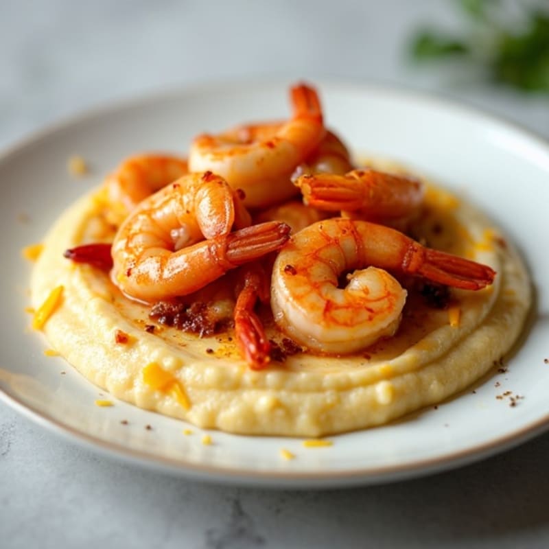 Spicy Shrimp with Creamy Grits