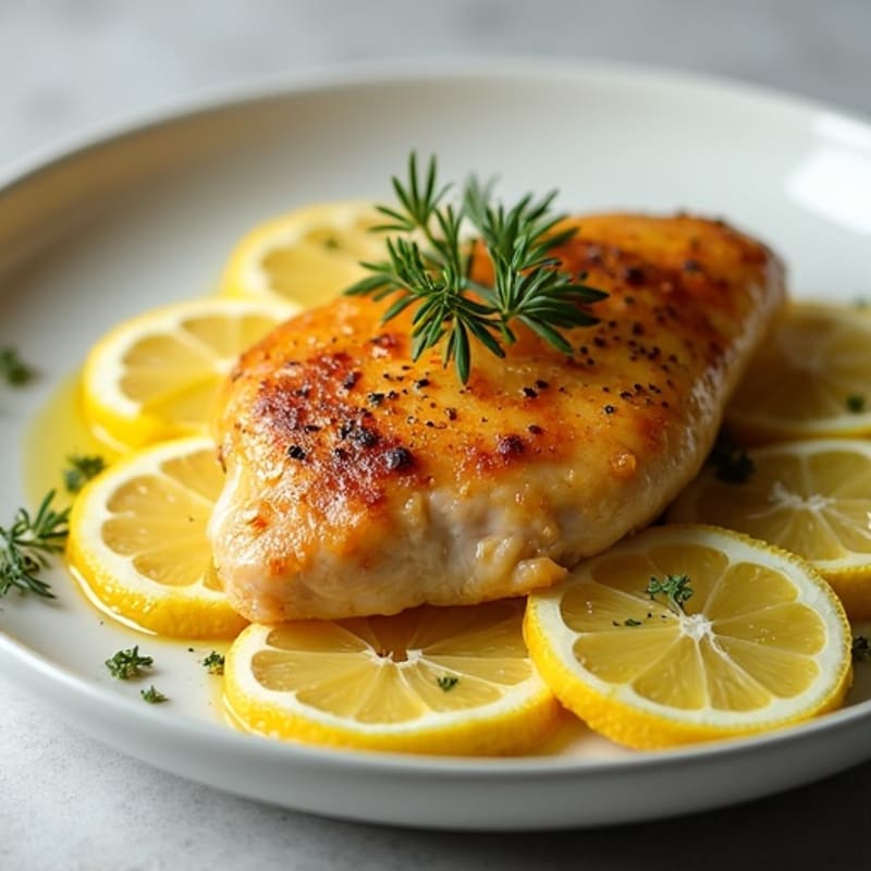 Pollo al Limón y Ajo con Hierbas