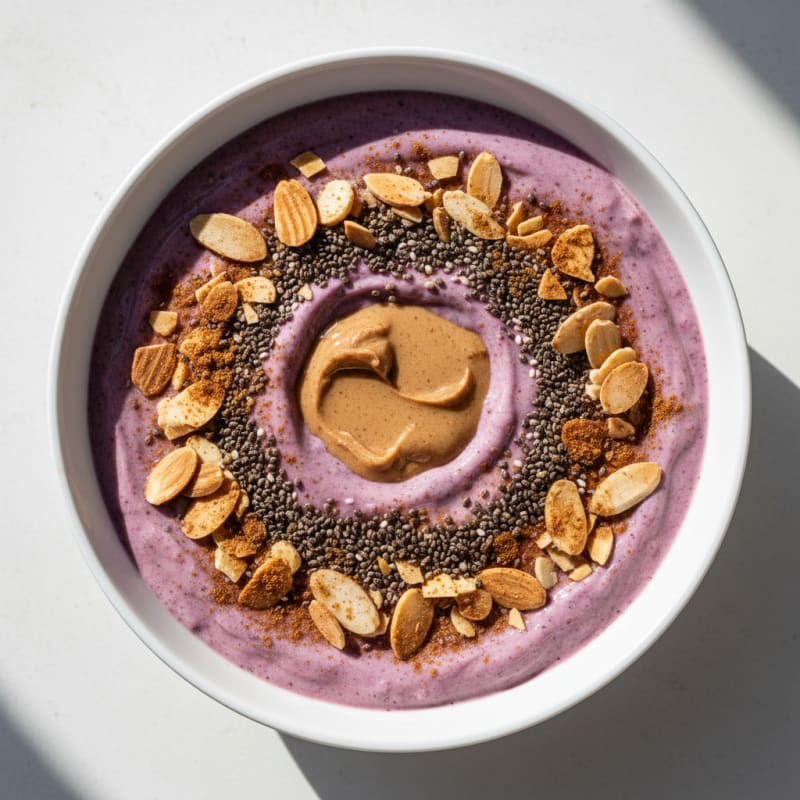 Berry-Almond Protein Smoothie Bowl
