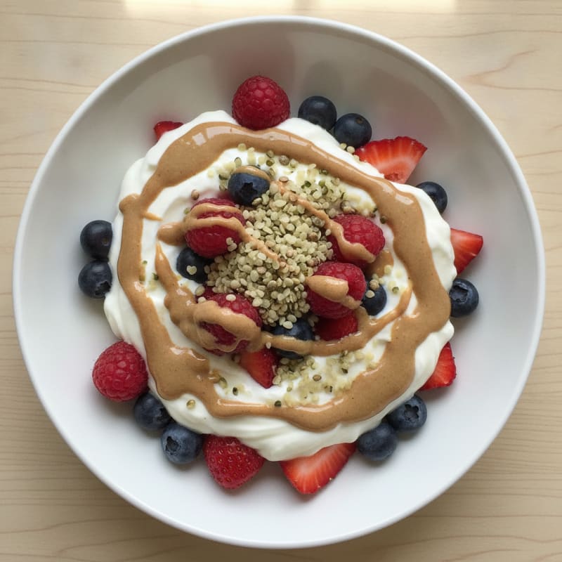 Greek Yogurt Parfait with Mixed Berries and Vanilla Protein