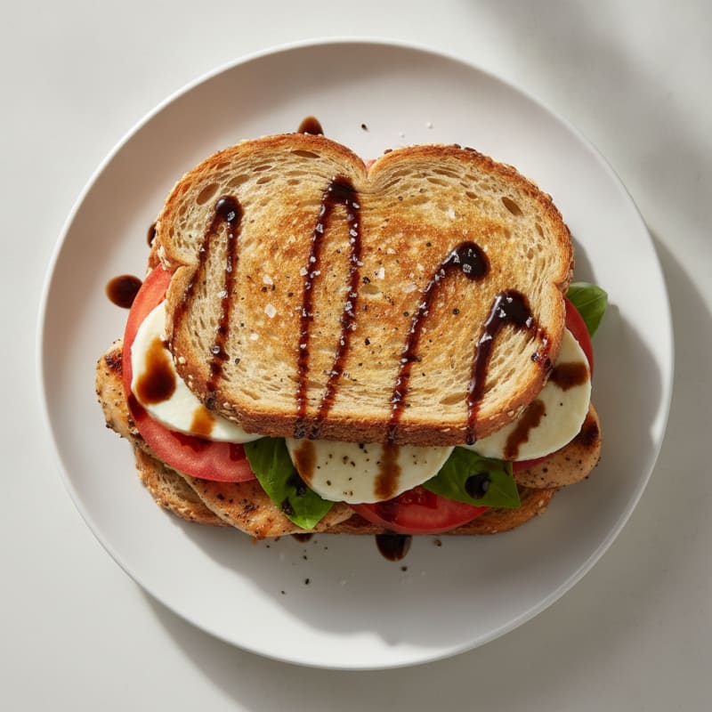 Grilled Caprese Chicken Sandwich with Balsamic Glaze
