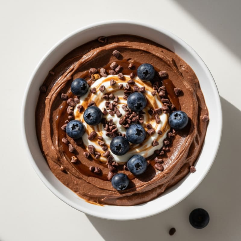 Silky Chocolate Protein Pudding with Greek Yogurt