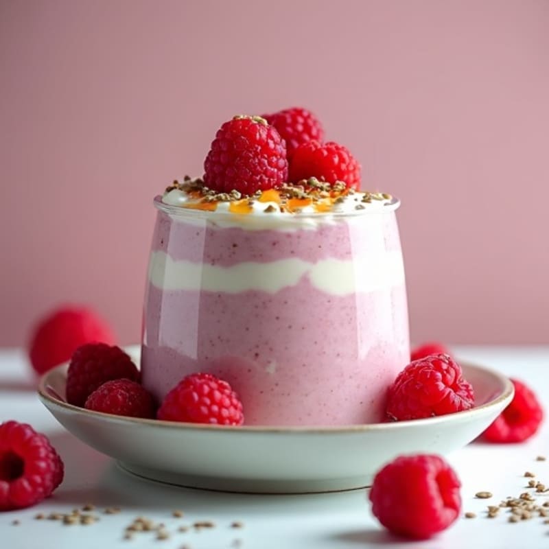 Protein-Packed Greek Yogurt Raspberry Mousse