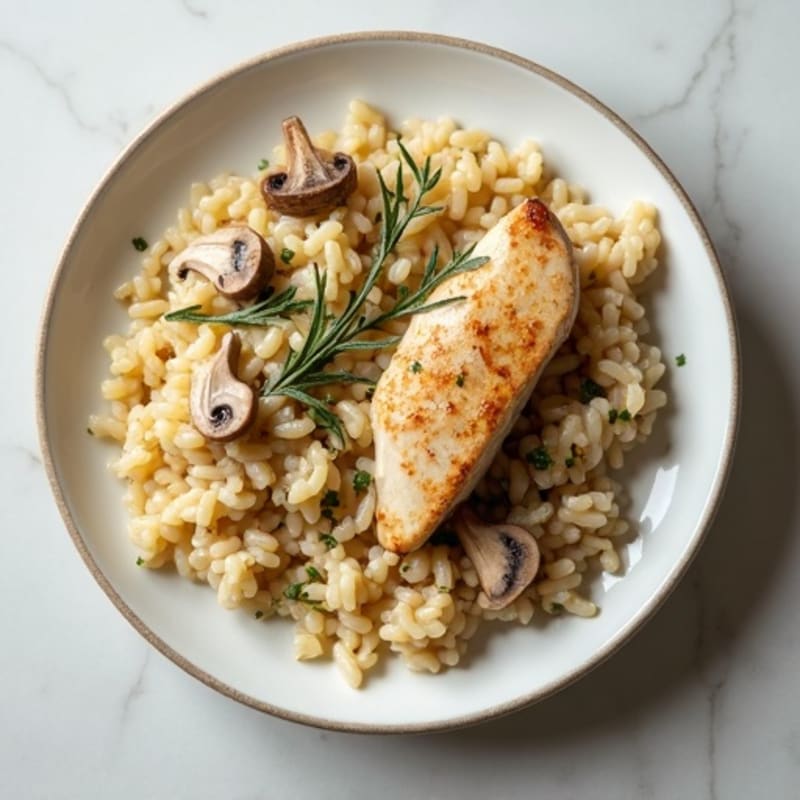 Healthy Creamy Mushroom Risotto