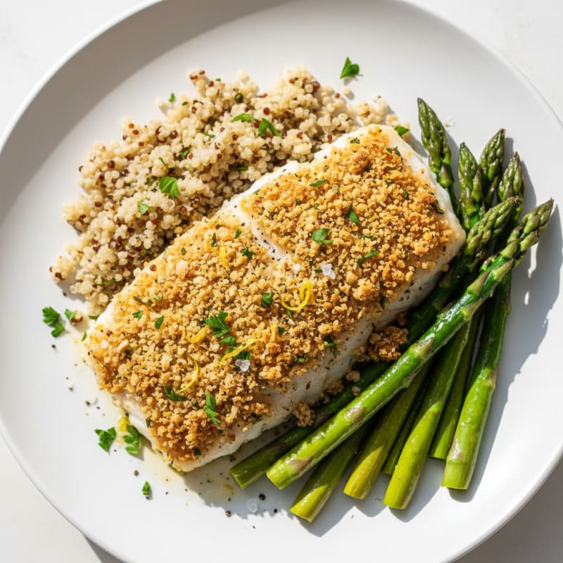 Baked Cod with Lemon-Herb Crumb