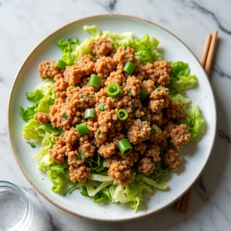 Ginger-Garlic Ground Pork and Crunchy Cabbage Stir Fry
