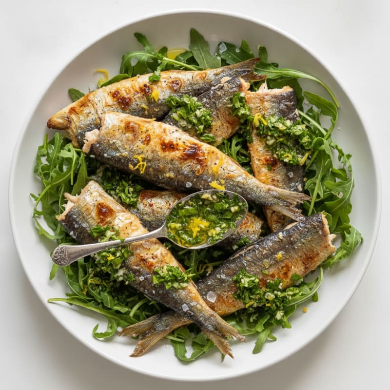 Pan-Seared Sardines with Lemon-Herb Gremolata