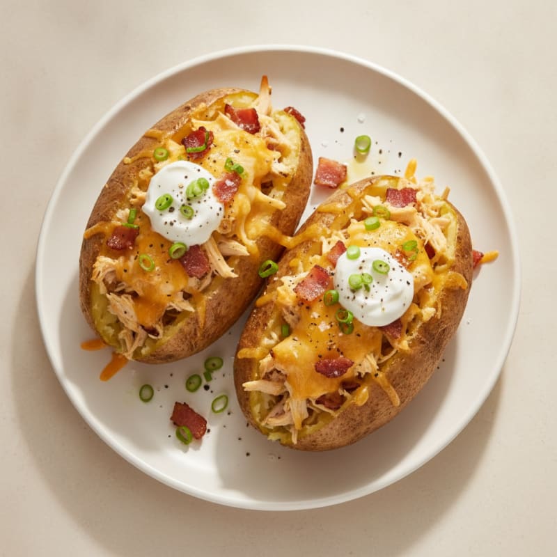 Bacon-Cheddar Stuffed Baked Potatoes