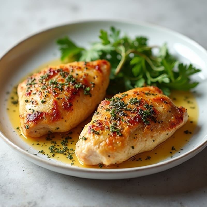Herb-Crusted Garlic Butter Pan-Seared Chicken Thighs