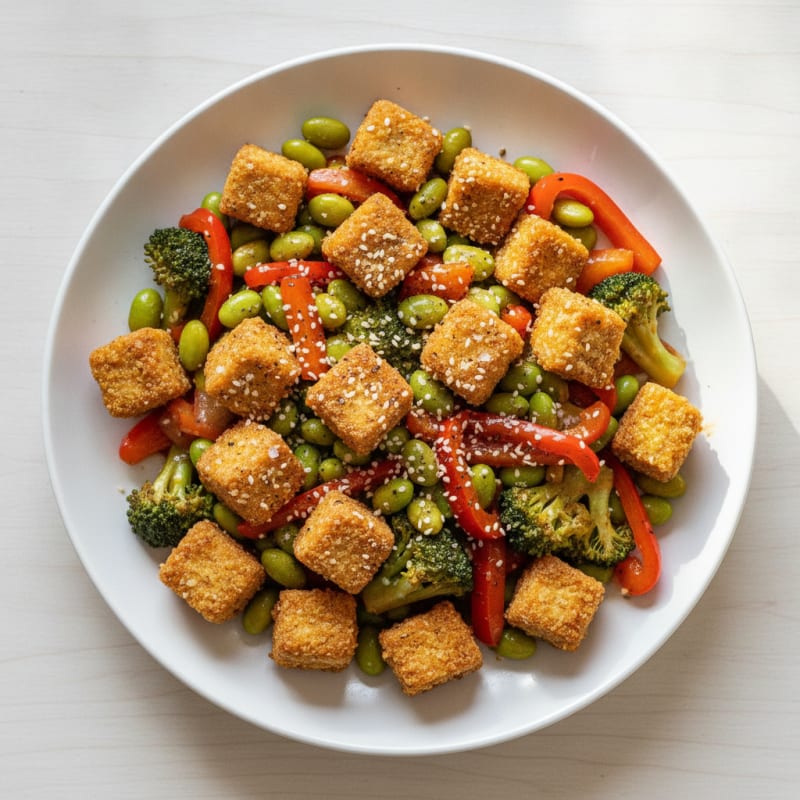 Sesame Tofu and Vegetable Stir-Fry