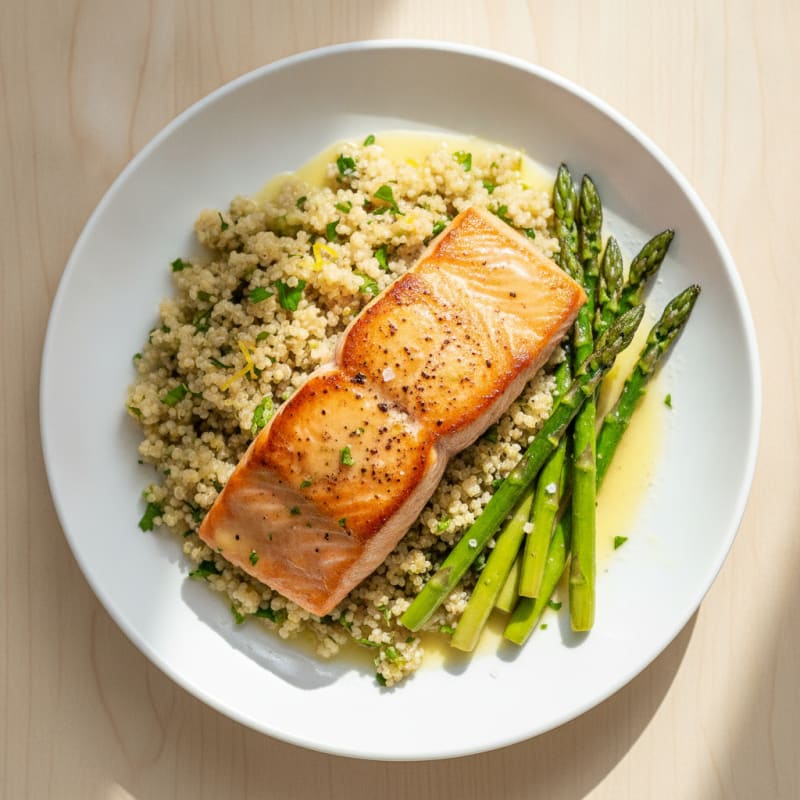 Pan-Seared Salmon with Lemon-Herb Quinoa