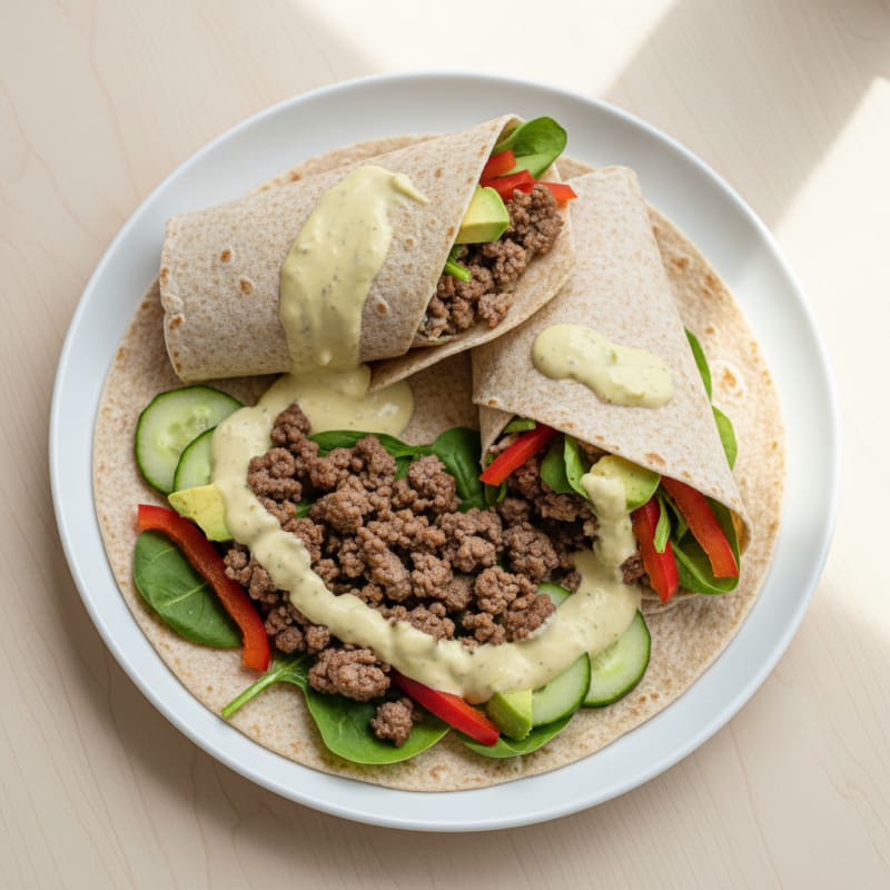 Tangy Beef and Veggie Wrap