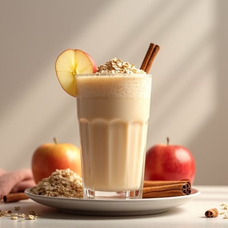 Creamy Vanilla-Cinnamon Apple Protein Smoothie
