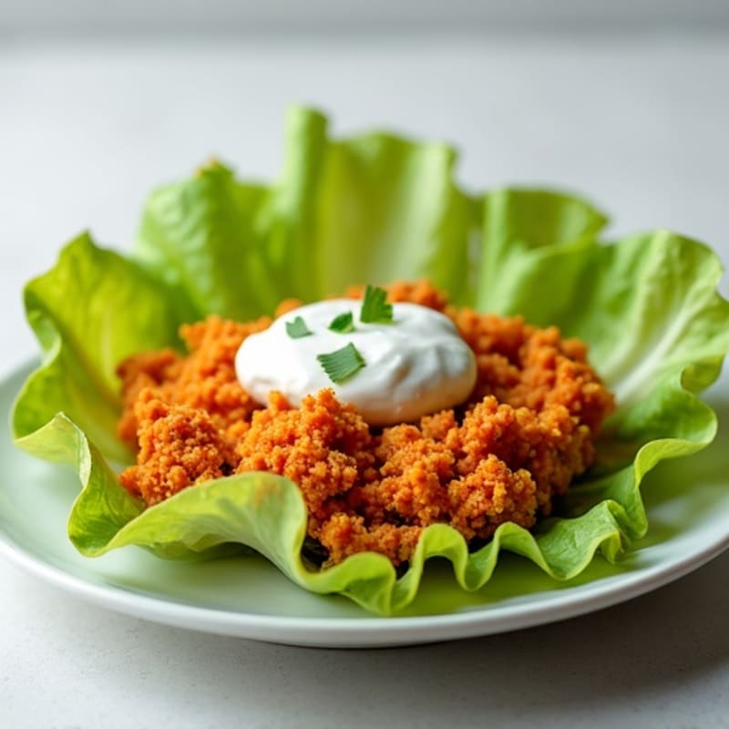 Crispy Buffalo Chicken Lettuce Wrap