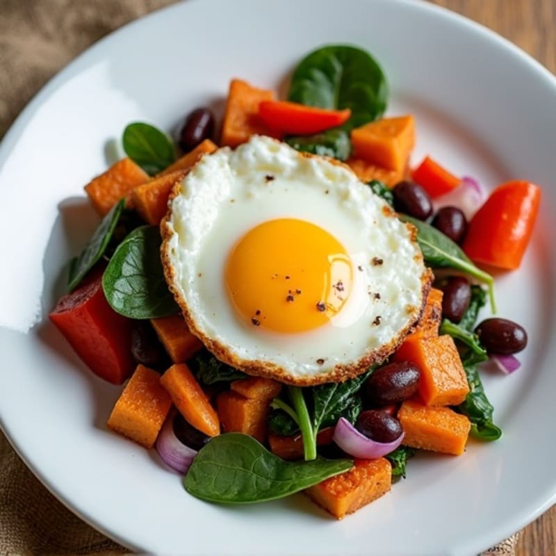 Protein-Packed Sweet Potato Hash with Eggs