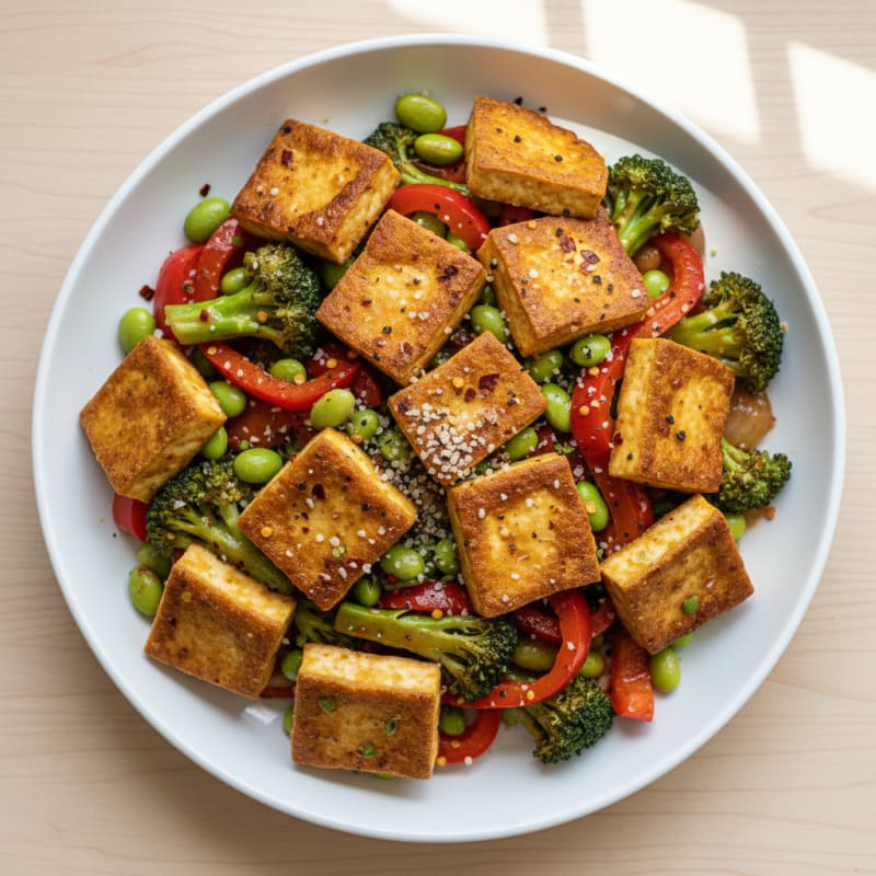 Ginger-Garlic Tofu Stir-Fry with Vegetables