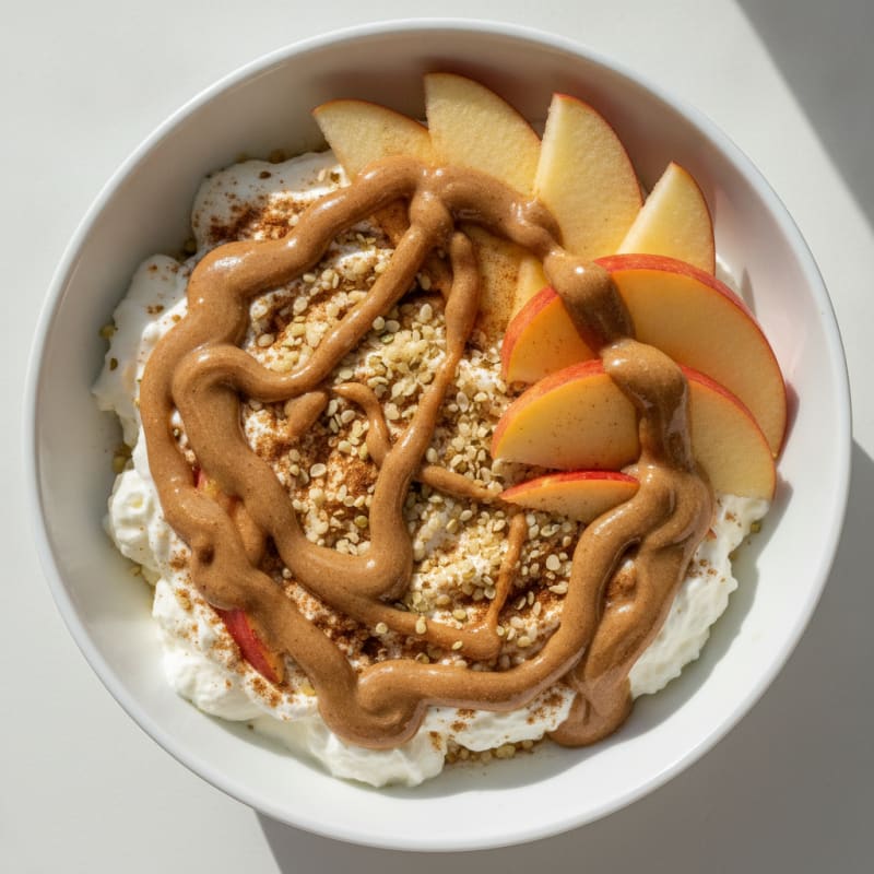 Apple Slices with Almond Butter Protein Bowl
