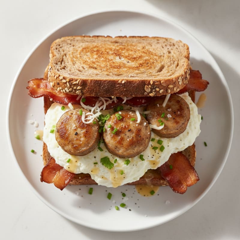 Lemon Chicken Sausage Breakfast Sandwich