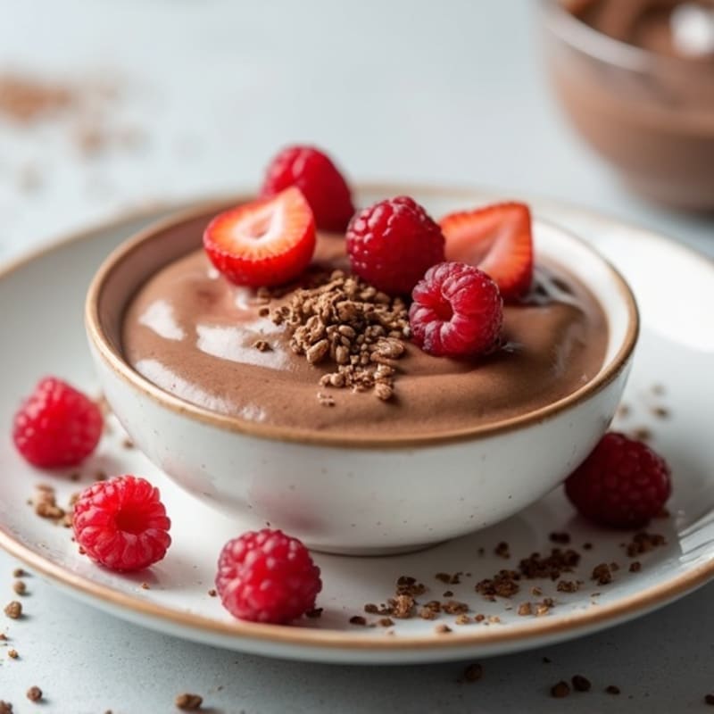 Silky Chocolate Protein Pudding with Greek Yogurt