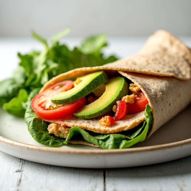 Fresh Turkey Avocado Wrap with Crisp Greens