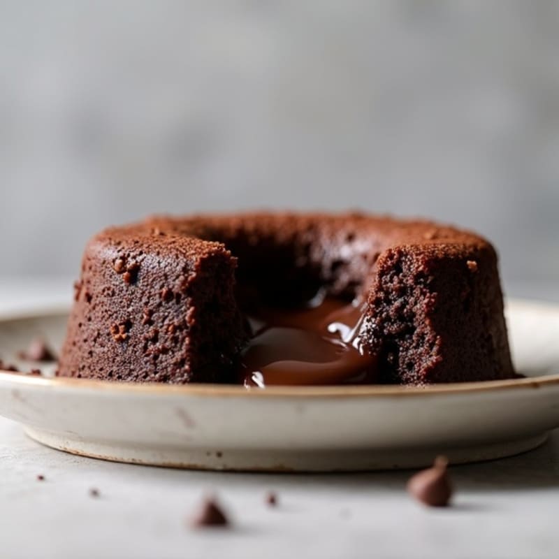 Healthy Molten Dark Chocolate Protein Cake