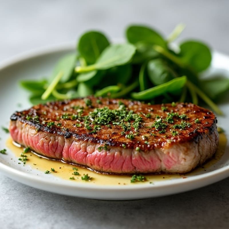 Herb-Crusted Pan Seared Sirloin Steak