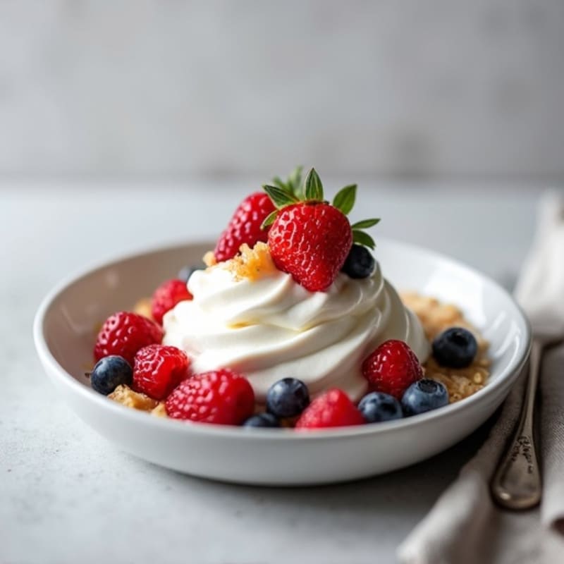 Silky Greek Yogurt Protein Mousse with Berries