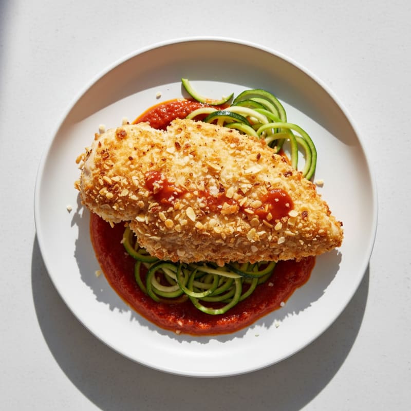Crispy Parmesan Chicken with Zesty Marinara
