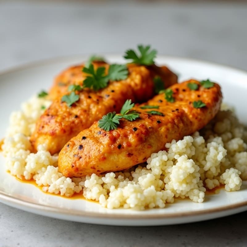 Creamy Coconut Chicken Tikka with Cauliflower Rice