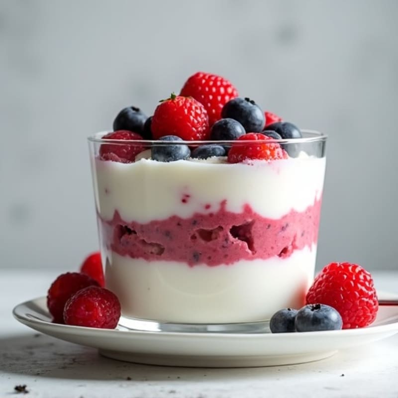 Greek Yogurt Protein Parfait with Mixed Berries