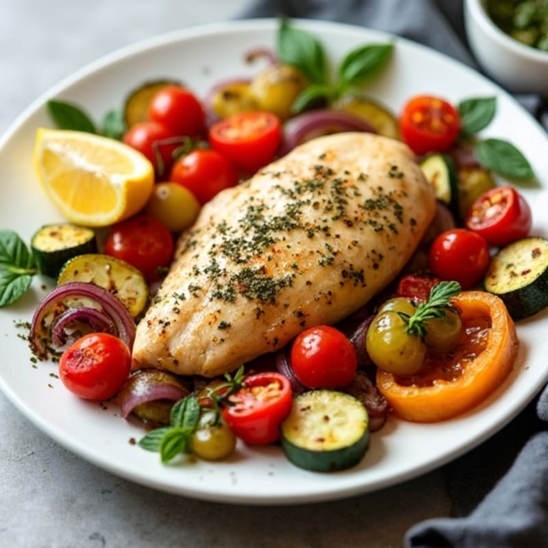 Sheet Pan Lemon Herb Chicken and Roasted Vegetables