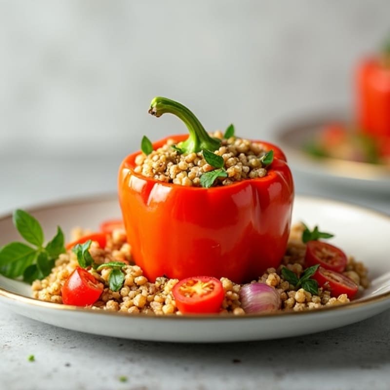 Lean Turkey and Quinoa Stuffed Bell Peppers