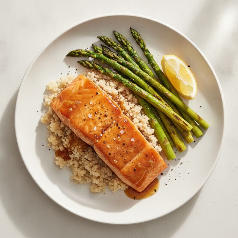 Honey-Garlic Glazed Salmon with Roasted Asparagus